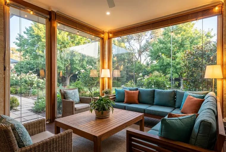 Clear PVC blinds in Adelaide (illustrative)